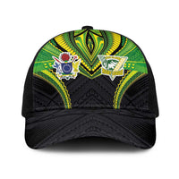 Cook Islands Rugby Baseball Net Cap Tatau Art Sport Style Black Color