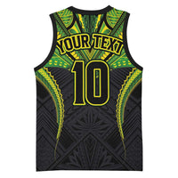 Custom Cook Islands Rugby Basketball Jersey Tatau Art Sport Style Black Color