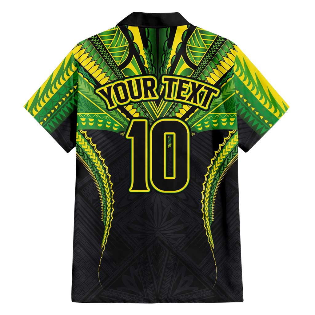 Custom Cook Islands Rugby Family Matching Puletasi and Hawaiian Shirt Tatau Art Sport Style Black Color LT03 - Polynesian Pride