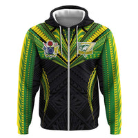 Custom Cook Islands Rugby Hoodie Tatau Art Sport Style Black Color