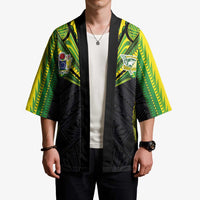 Custom Cook Islands Rugby Kimono Tatau Art Sport Style Black Color