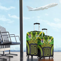 Custom Cook Islands Rugby Luggage Cover Tatau Art Sport Style Black Color