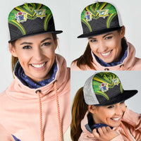 Cook Islands Rugby Mesh Trucker Cap Tatau Art Sport Style Black Color