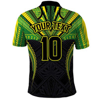 Custom Cook Islands Rugby Polo Shirt Tatau Art Sport Style Black Color