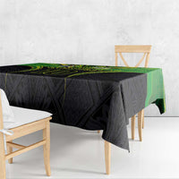 Custom Cook Islands Rugby Tablecloth Tatau Art Sport Style Black Color LT03 - Polynesian Pride