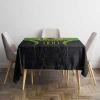 Custom Cook Islands Rugby Tablecloth Tatau Art Sport Style Black Color LT03 - Polynesian Pride