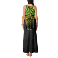 Custom Cook Islands Rugby Tank Maxi Dress Tatau Art Sport Style Black Color