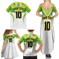 Custom Cook Islands Rugby Family Matching Summer Maxi Dress and Hawaiian Shirt Tatau Art Sport Style White Color LT03 - Polynesian Pride