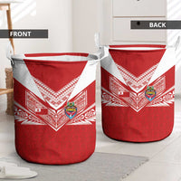Tonga Rugby Laundry Basket Ngatu Motifs and Pacific Patterns