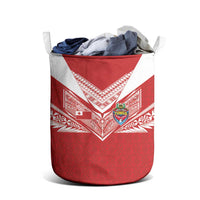 Tonga Rugby Laundry Basket Ngatu Motifs and Pacific Patterns