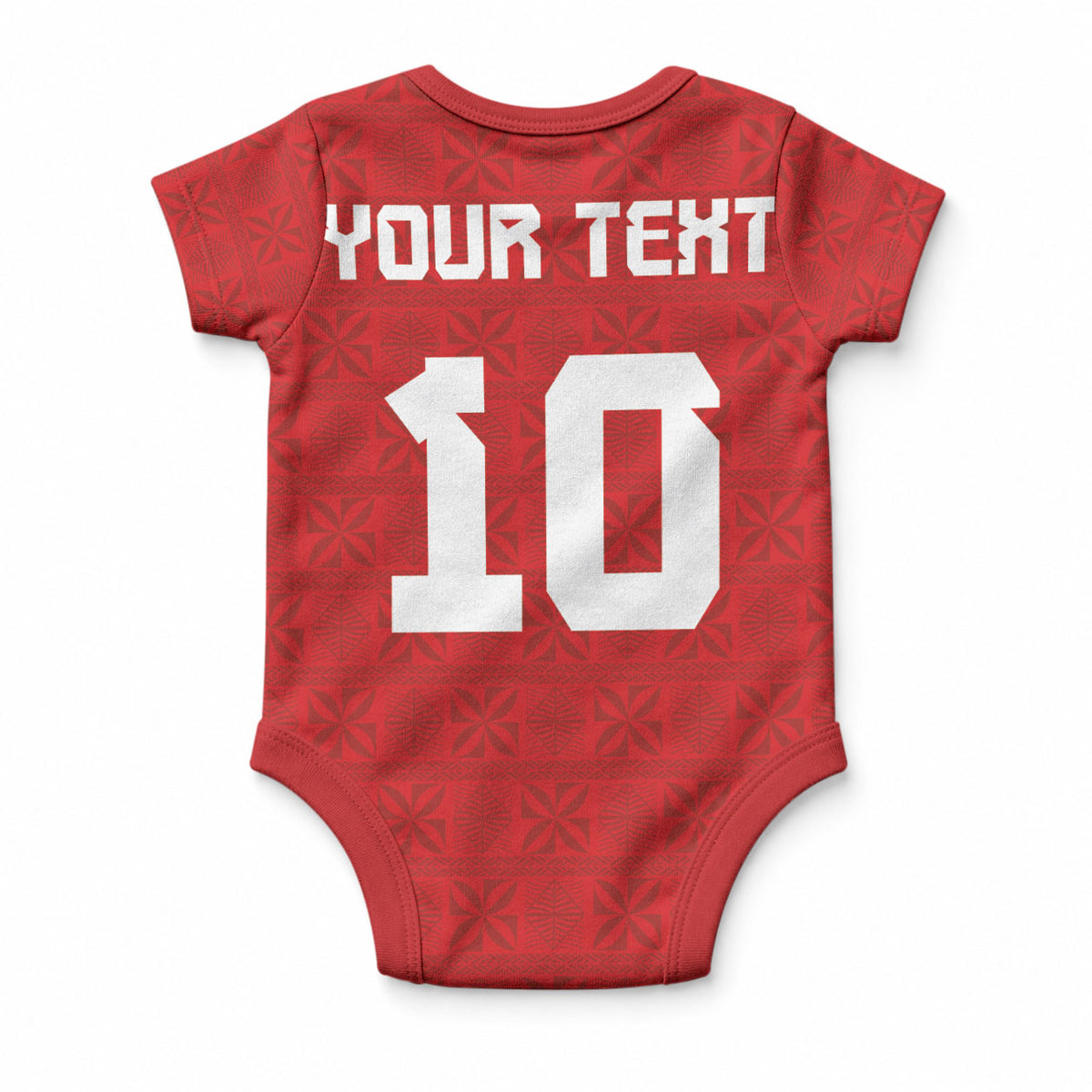 Custom Tonga Rugby Baby Onesie Ngatu Motifs and Pacific Patterns LT03 - Polynesian Pride