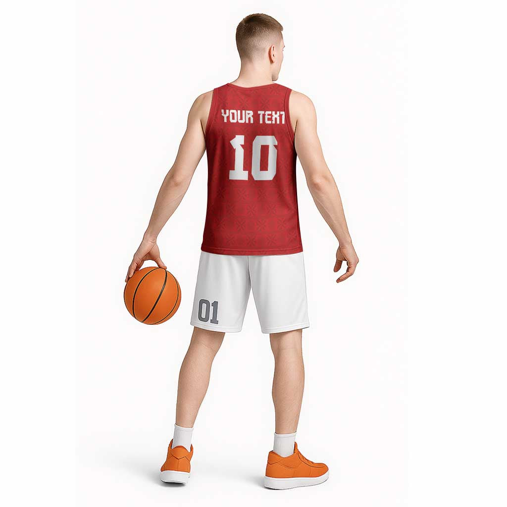 Custom Tonga Rugby Basketball Jersey Ngatu Motifs and Pacific Patterns