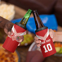 Custom Tonga Rugby 4 in 1 Can Cooler Tumbler Ngatu Motifs and Pacific Patterns