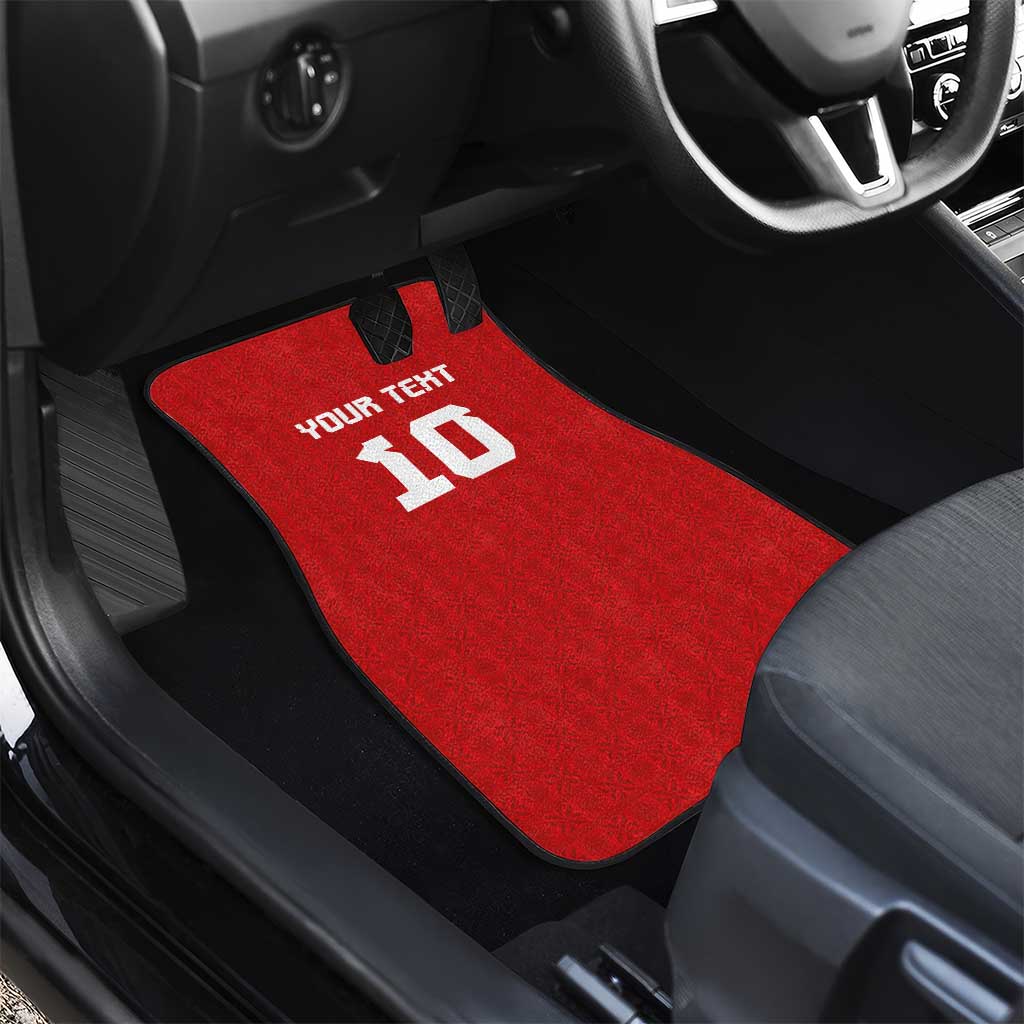 Custom Tonga Rugby Car Mats Ngatu Motifs and Pacific Patterns