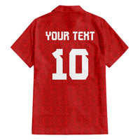 Custom Tonga Rugby Family Matching Short Sleeve Bodycon Dress and Hawaiian Shirt Ngatu Motifs and Pacific Patterns