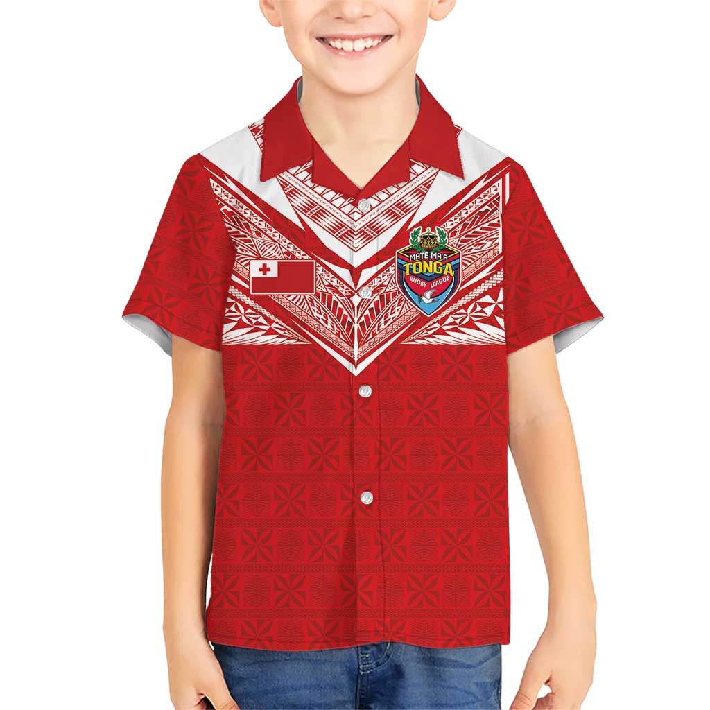 Custom Tonga Rugby Family Matching Summer Maxi Dress and Hawaiian Shirt Ngatu Motifs and Pacific Patterns