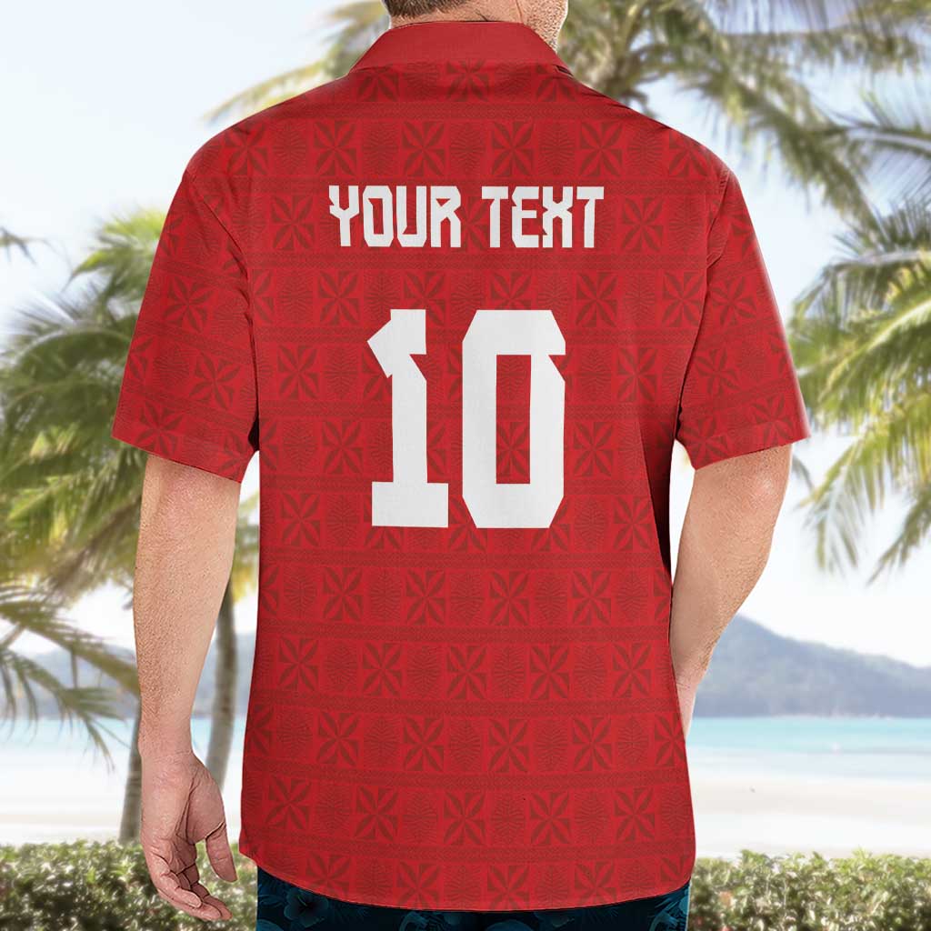 Custom Tonga Rugby Hawaiian Shirt Ngatu Motifs and Pacific Patterns