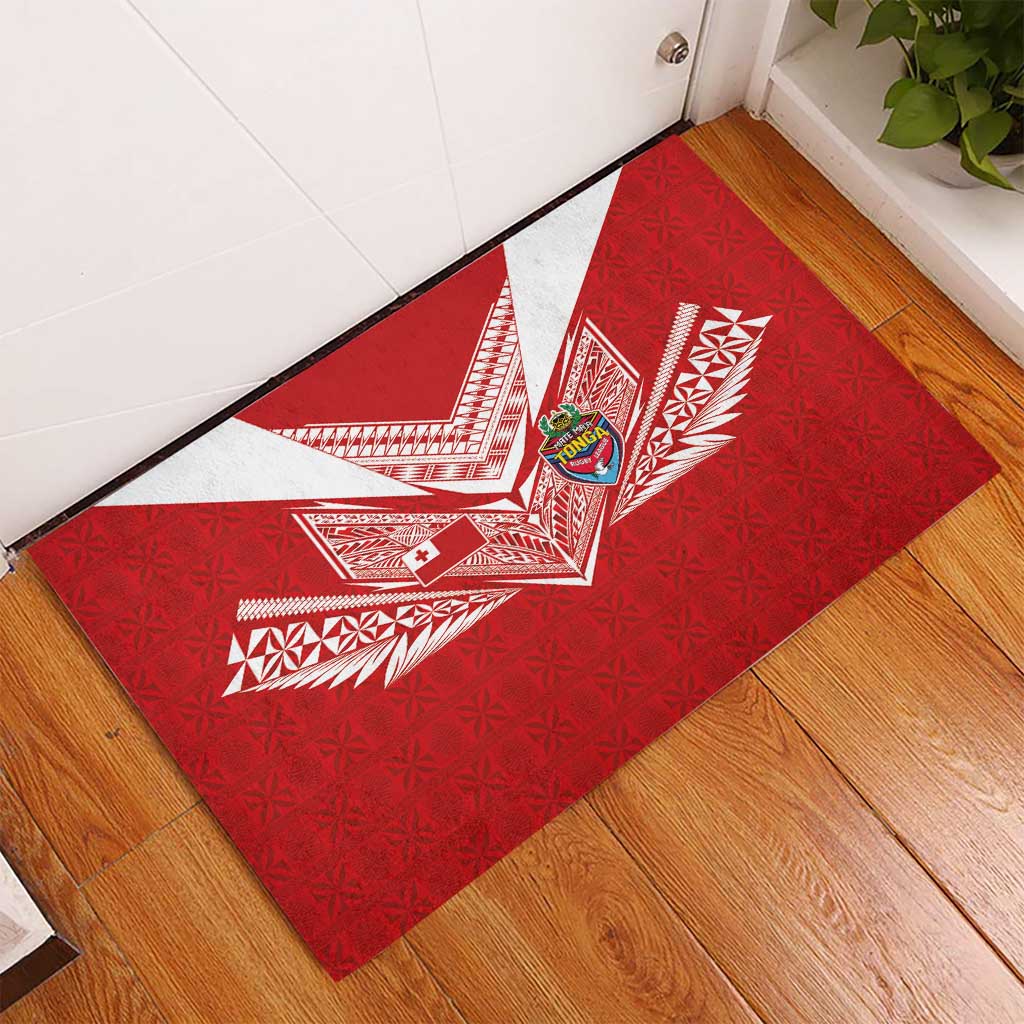 Tonga Rugby Rubber Doormat Ngatu Motifs and Pacific Patterns