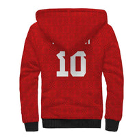 Custom Tonga Rugby Sherpa Hoodie Ngatu Motifs and Pacific Patterns