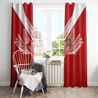 Tonga Rugby Window Curtain Ngatu Motifs and Pacific Patterns