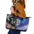 Samoa and Aotearoa Together Leather Tote Bag Tatau Art Tattoos-Taniko and Maori with Fern