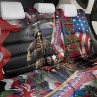 Hawaii and United States Memorial Day Back Car Seat Cover Honor and Remember The Fallen