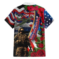 Hawaii and United States Memorial Day Family Matching Summer Maxi Dress and Hawaiian Shirt Honor and Remember The Fallen LT03 - Polynesian Pride