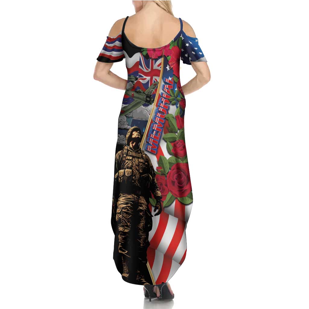 Hawaii and United States Memorial Day Family Matching Summer Maxi Dress and Hawaiian Shirt Honor and Remember The Fallen LT03 - Polynesian Pride