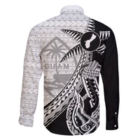 Guam Fish Hook and Palm Tree Family Matching Mermaid Dress and Hawaiian Shirt Polynesian Pattern Half Style