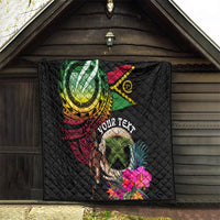 Personalised Vanuatu 44th Anniversary Quilt Boars Tusk and Melanesian Warrior Indipendens Dei