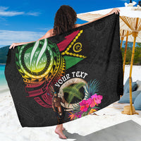 Personalised Vanuatu 44th Anniversary Sarong Boars Tusk and Melanesian Warrior Indipendens Dei