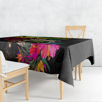 Personalised Vanuatu 44th Anniversary Tablecloth Boars Tusk and Melanesian Warrior Indipendens Dei