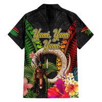 Vanuatu Independence Day Family Matching Off Shoulder Short Dress and Hawaiian Shirt Boars Tusk and Melanesian Warrior Indipendens Dei LT03 - Polynesian Pride