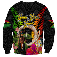 Vanuatu Independence Day Sweatshirt Boars Tusk and Melanesian Warrior Indipendens Dei
