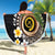 Vanuatu Independence Day Beach Blanket Melanesian Tribal Pig Tusk with Tropical Plants
