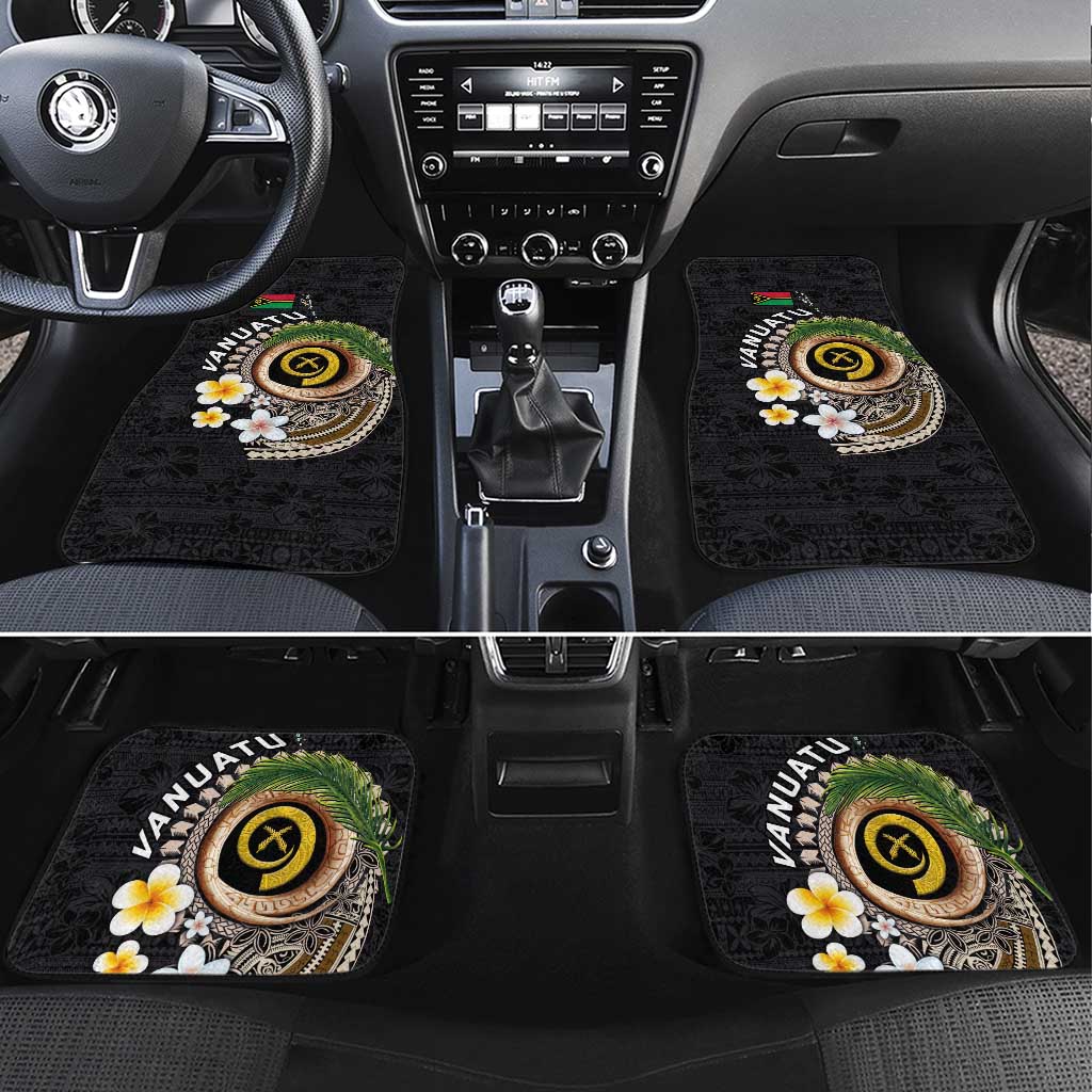 Vanuatu Independence Day Car Mats Melanesian Tribal Pig Tusk with Tropical Plants