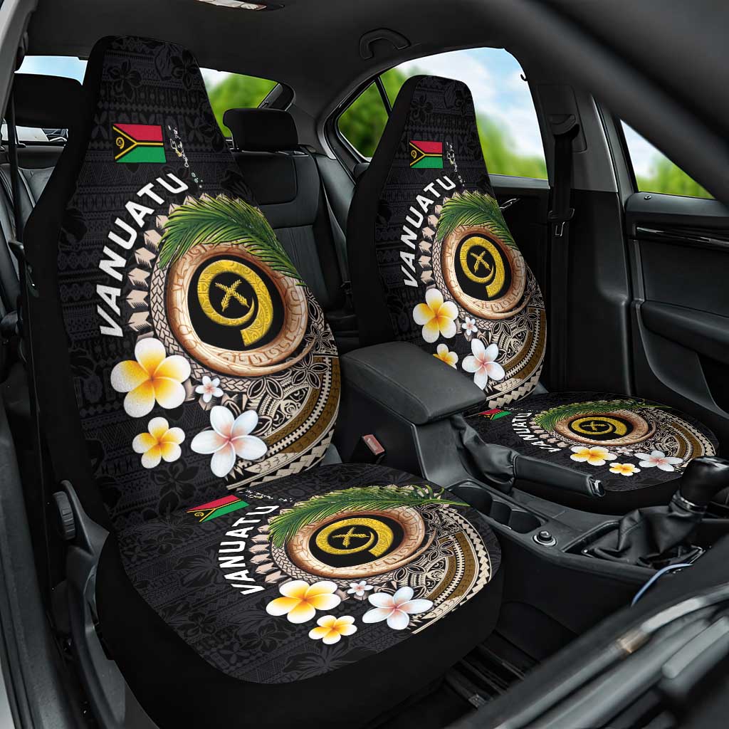 Vanuatu Independence Day Car Seat Cover Melanesian Tribal Pig Tusk with Tropical Plants