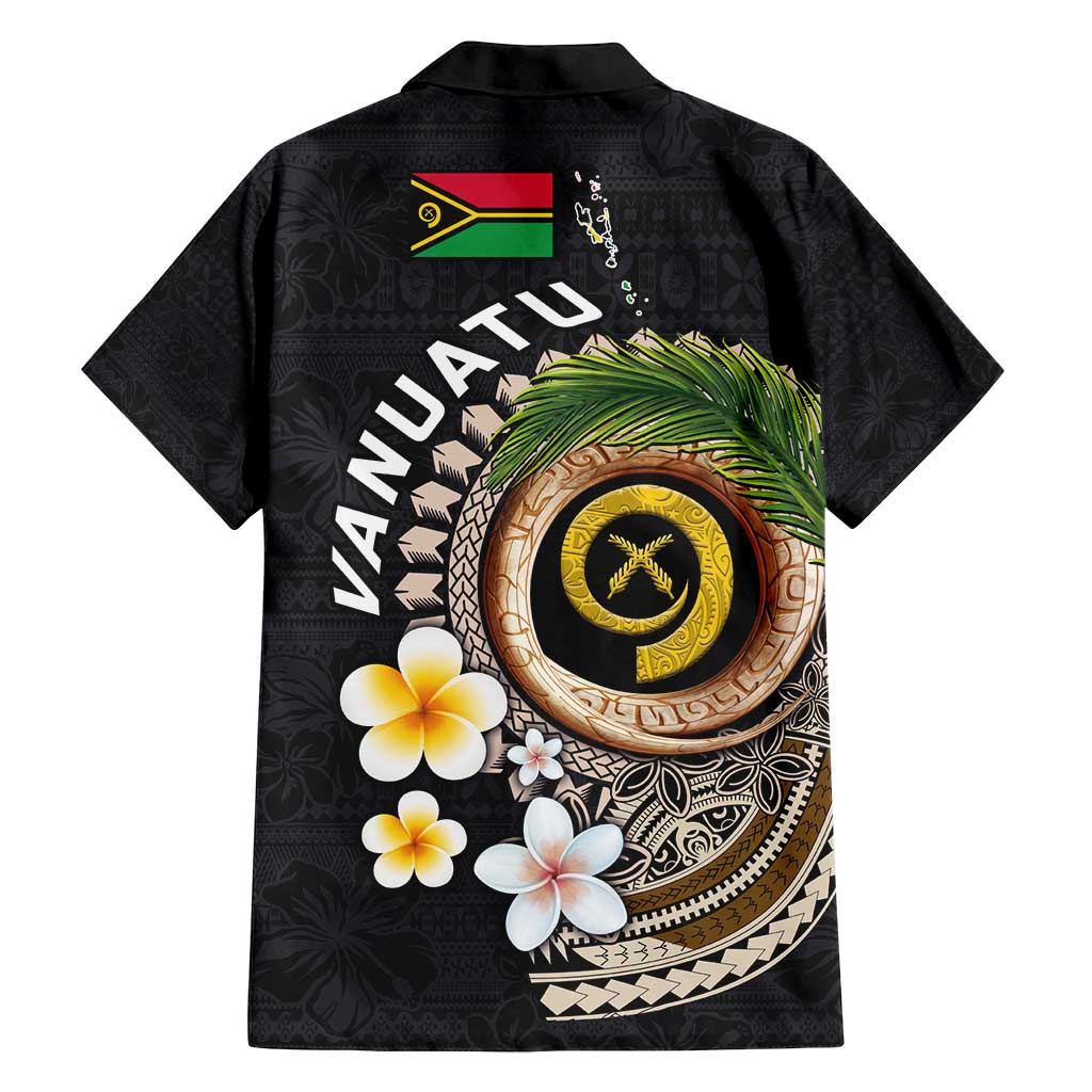 Vanuatu Independence Day Family Matching Puletasi and Hawaiian Shirt Melanesian Tribal Pig Tusk with Tropical Plants LT03 - Polynesian Pride