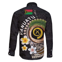 Vanuatu Independence Day Family Matching Puletasi and Hawaiian Shirt Melanesian Tribal Pig Tusk with Tropical Plants LT03 - Polynesian Pride
