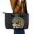Vanuatu Independence Day Leather Tote Bag Melanesian Tribal Pig Tusk with Tropical Plants