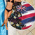 Hawaiian Flag Day Beach Blanket Tropical Flowers and Leaves