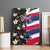 Hawaiian Flag Day Canvas Wall Art Tropical Flowers and Leaves