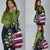 Hawaiian Flag Day Grocery Bag Tropical Flowers and Leaves