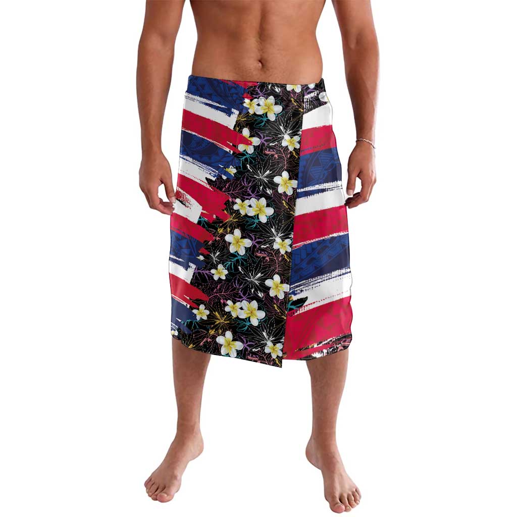 Hawaiian Flag Day Lavalava Tropical Flowers and Leaves