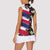 Hawaiian Flag Day Women Sleeveless Polo Shirt Tropical Flowers and Leaves