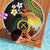 Vanuatu and Papua New Guinea Together Beach Blanket Bird-of-paradise and Pig Tusk Melanesian Pattern