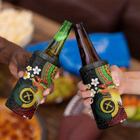Vanuatu and Papua New Guinea Together 4 in 1 Can Cooler Tumbler Bird-of-paradise and Pig Tusk Melanesian Pattern LT03 - Polynesian Pride