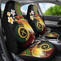 Vanuatu and Papua New Guinea Together Car Seat Cover Bird-of-paradise and Pig Tusk Melanesian Pattern LT03 - Polynesian Pride