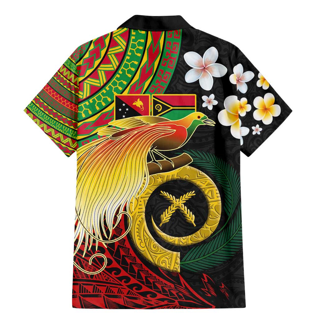 Vanuatu and Papua New Guinea Together Family Matching Mermaid Dress and Hawaiian Shirt Bird-of-paradise and Pig Tusk Melanesian Pattern LT03 - Polynesian Pride
