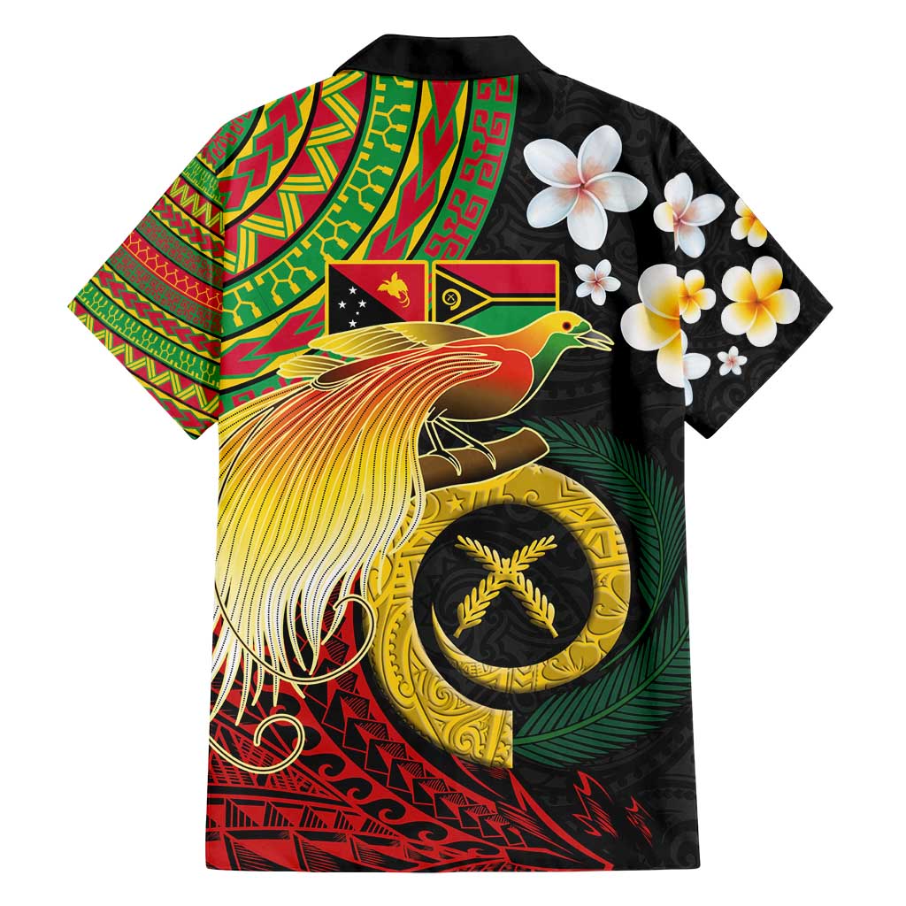 Vanuatu and Papua New Guinea Together Family Matching Puletasi and Hawaiian Shirt Bird-of-paradise and Pig Tusk Melanesian Pattern LT03 - Polynesian Pride